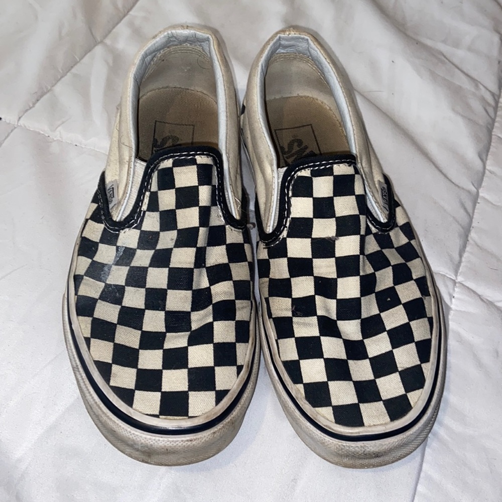 Black & white checkered vans